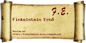 Finkelstein Ernő névjegykártya